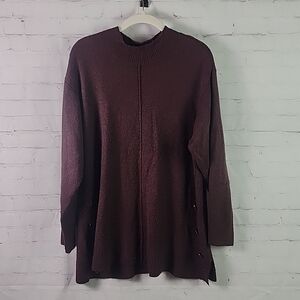 Payton Primose Sweater 1X Maroon Sweater